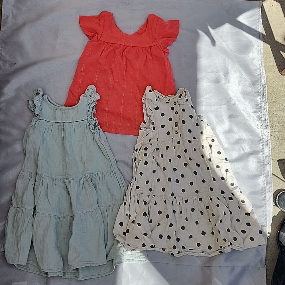 Cat & Jack Bundle: Blouse & 2 Dresses - Size 4/5